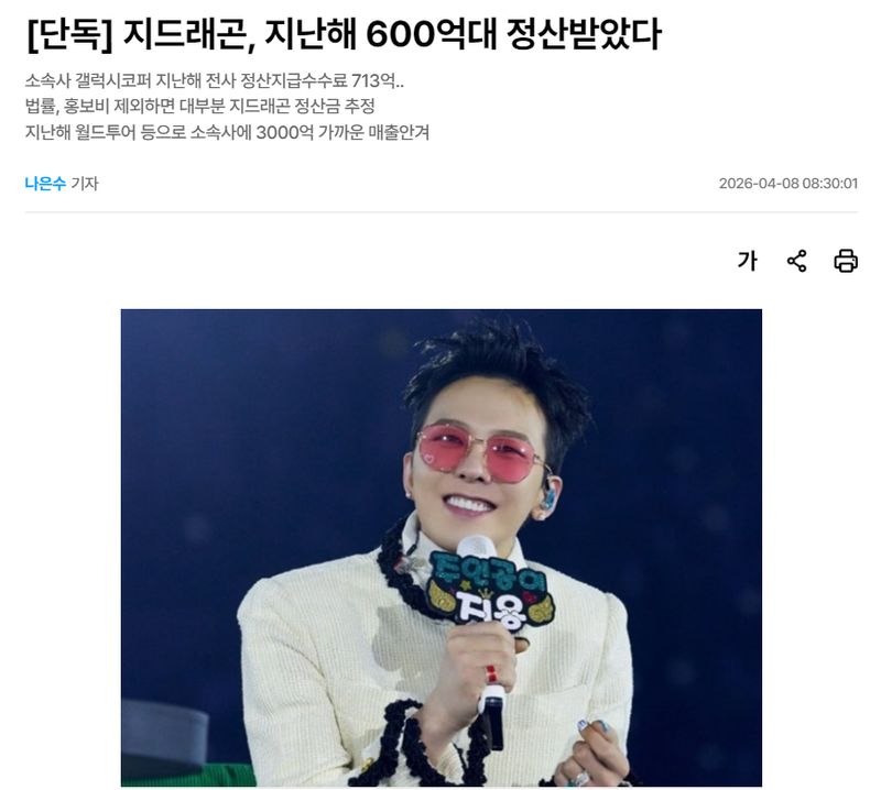 一个人撑起一家公司:G-Dragon与Galaxy Corporation的共生博弈 娱乐新闻